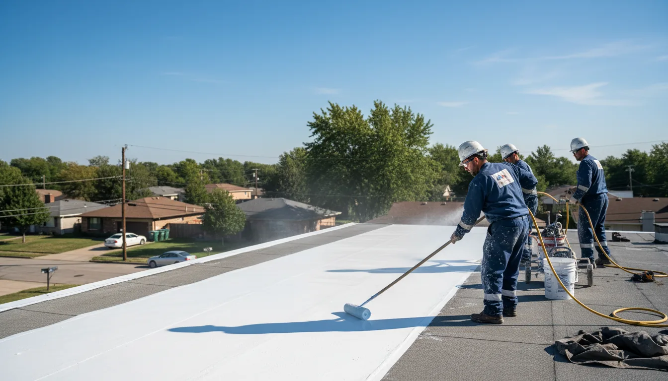 Commercial roof coating in Dalton City, IL near me